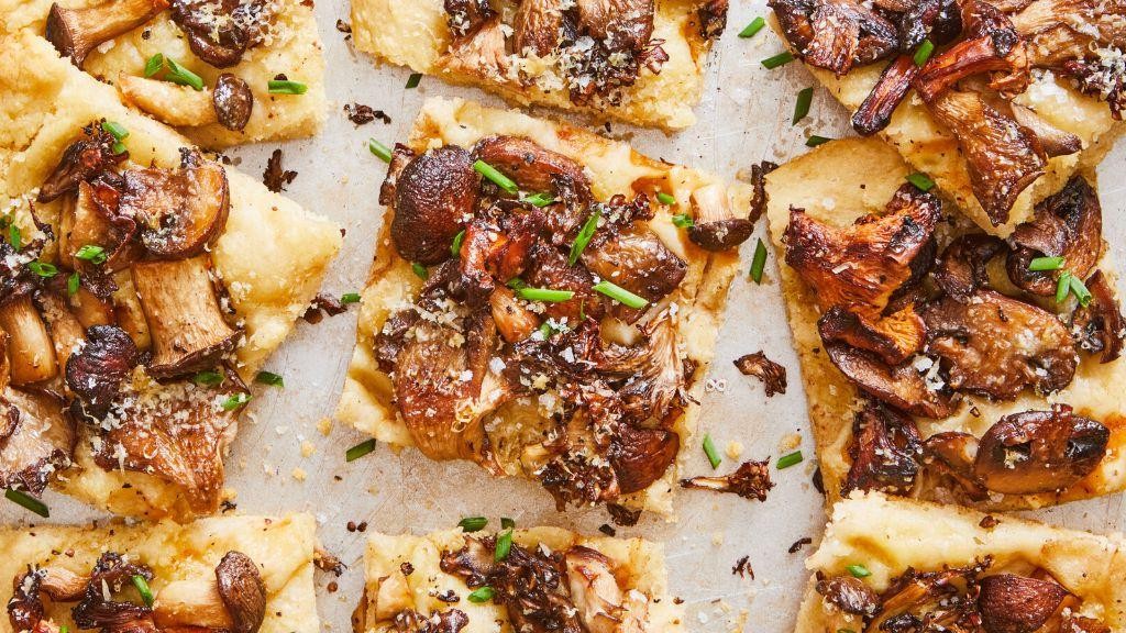 Mushroom and Swiss Focaccia