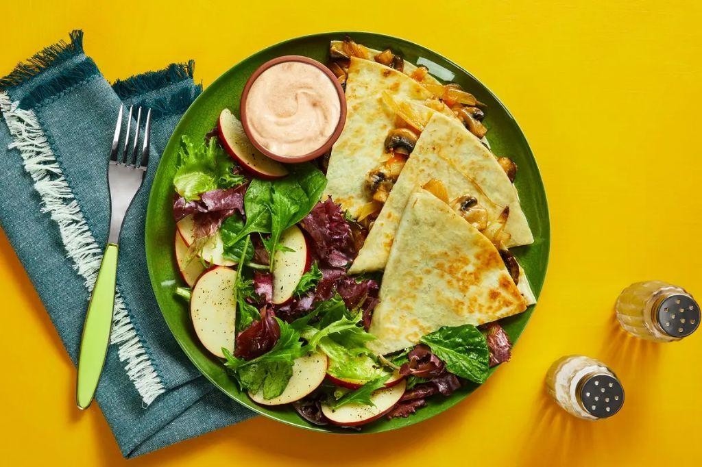 Mushroom and Swiss Tortilla Melt