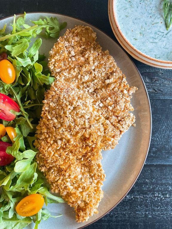 Mustard Dill Crusted Baked Chicken