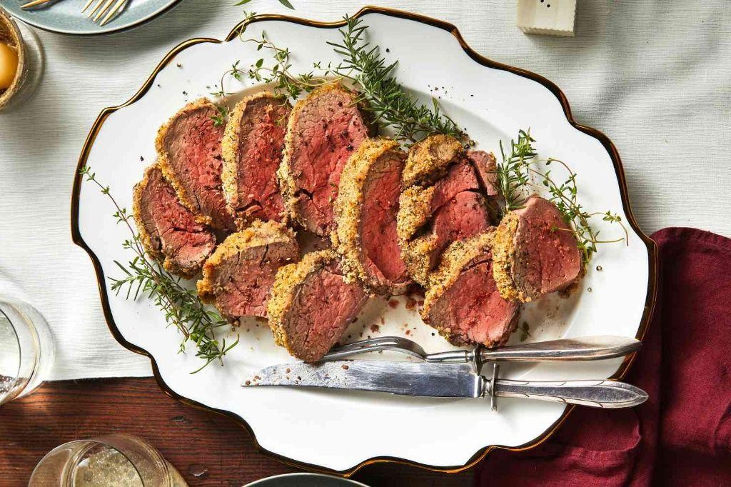 Mustard and Herb Roasted Beef Tenderloin