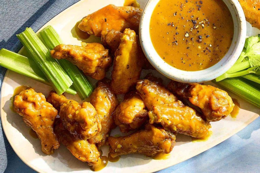 Mustard and Honey Baked Chicken Wings