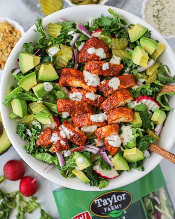 Nashville Hot Chicken Salad with Ranch Dressing