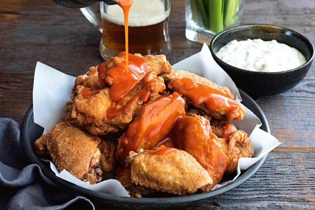 Nashville Hot Chicken Wings with Blue Cheese Dip