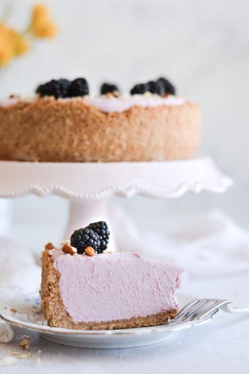 No-Bake Blackberry Cheesecake
