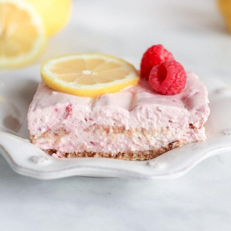 No-Bake Lemon Raspberry Icebox Cake