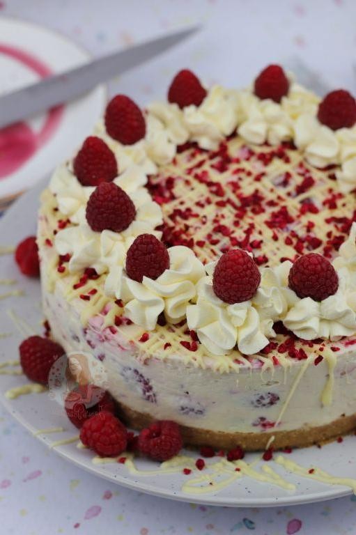 No-Bake White Chocolate Raspberry Cheesecake