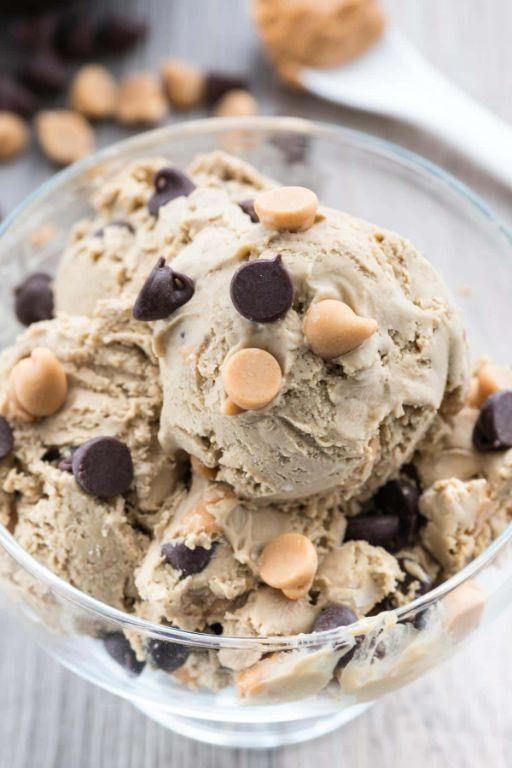 No-Churn Peanut Butter Chocolate Chip Ice Cream