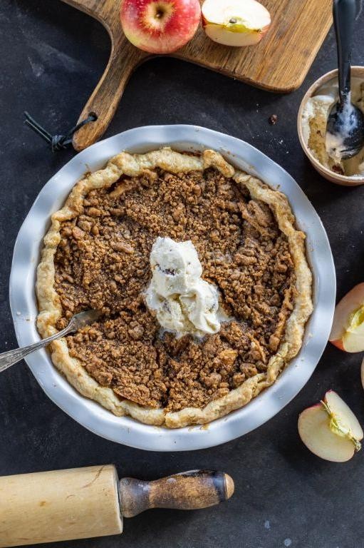 No-Fuss Dutch Apple Pie with Walnut Crust