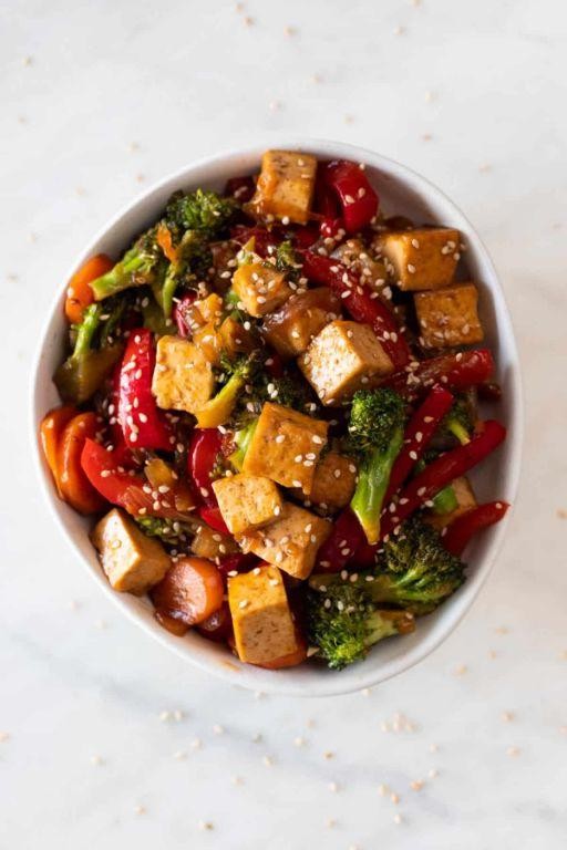 No-Salt-Added Vegetable Stir-Fry with Tofu