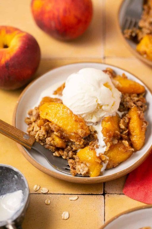 No-Sugar-Added Peach Crisp with Stevia