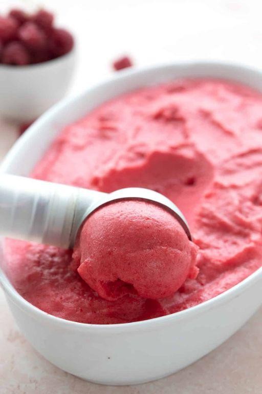 No-Sugar-Added Raspberry Sorbet