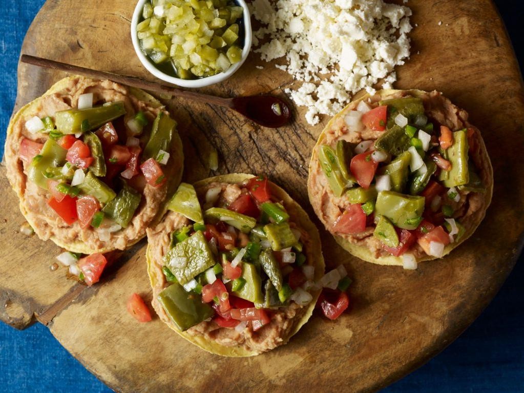 Nopalitos Cactus Tostadas with Salsa Verde