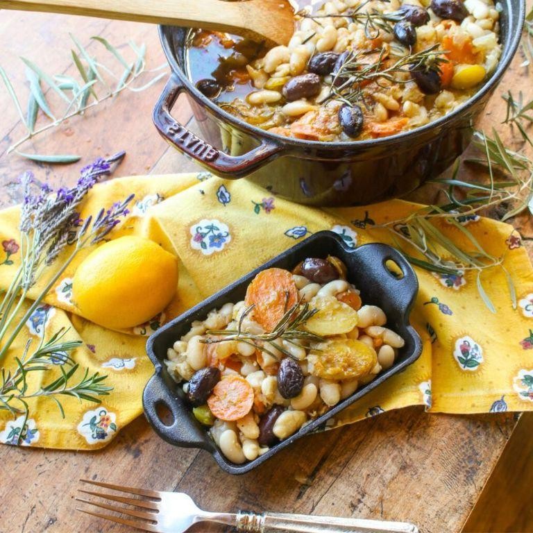 Nourishing Vegan Dutch Oven Bean Cassoulet