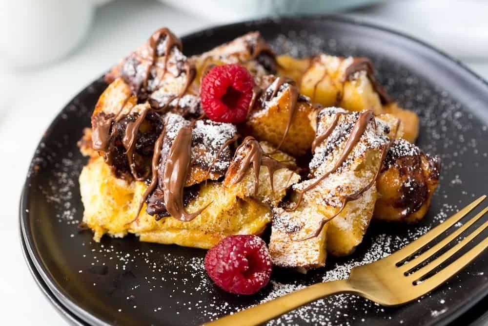 Nutella Stuffed French Toast Casserole