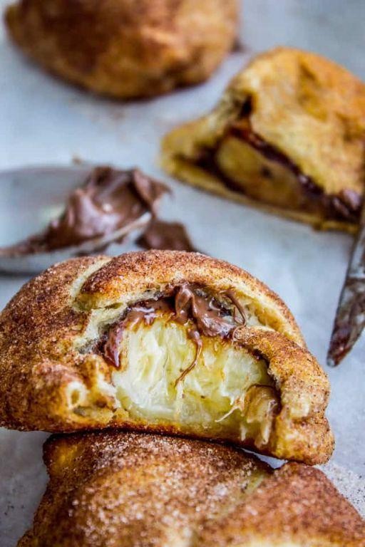 Nutella and Banana Croissant Parfait