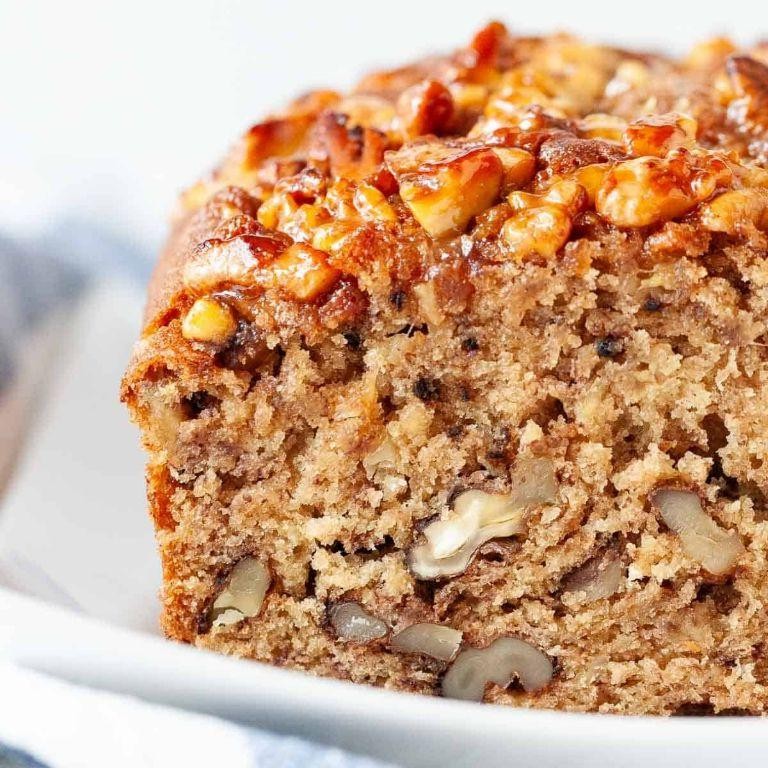Nutty Banana Walnut Cake