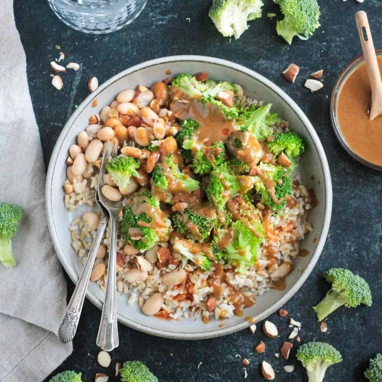 Nutty Brown Rice and Veggie Bowl