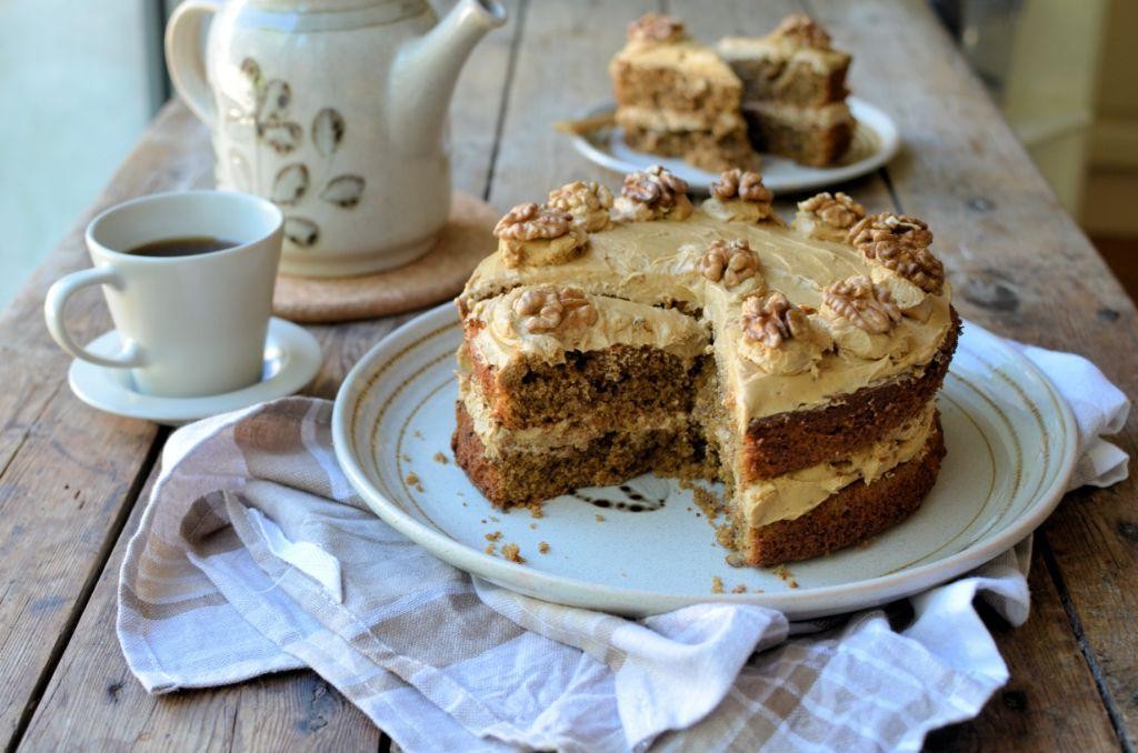 Nutty Coffee and Walnut Cake