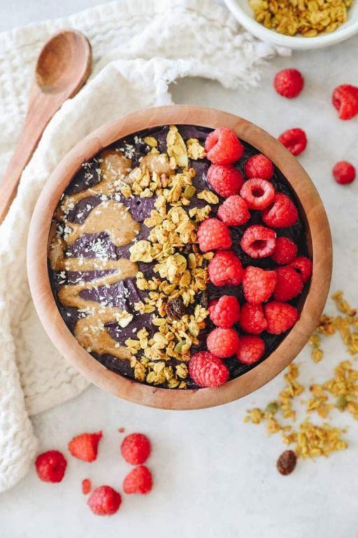 Nutty Granola Acai Bowl with Almonds