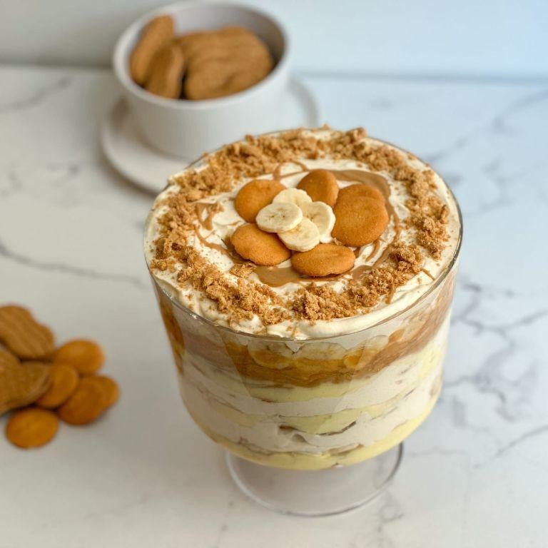 Nutty Peanut Butter and Banana Trifle