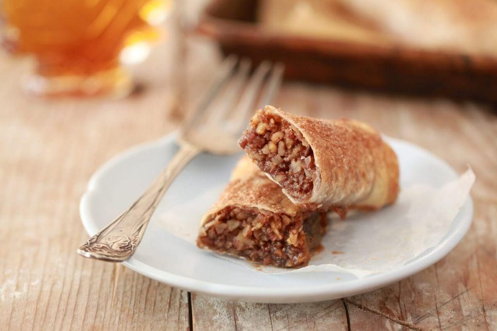 Nutty Pecan Pie Egg Rolls