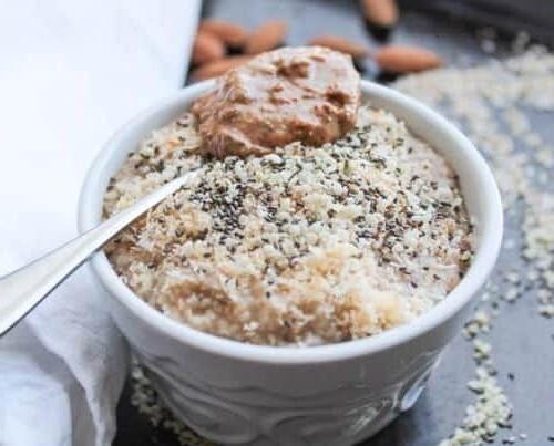 Oat Bran Breakfast Bowl with Nuts and Seeds
