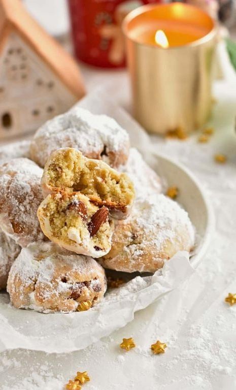Oat and Almond Christmas Snowball Cookies