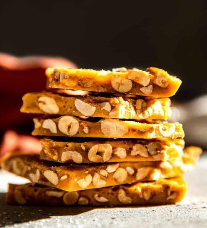 Old-Fashioned Peanut Brittle with Sea Salt