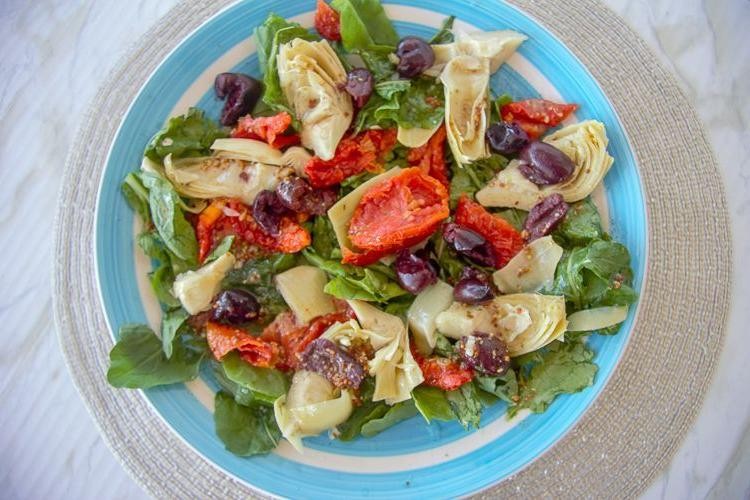 Olive, Artichoke, and Sun-dried Tomato Salad