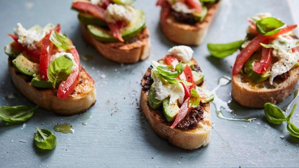 Olive Tapenade and Mozzarella Bruschetta