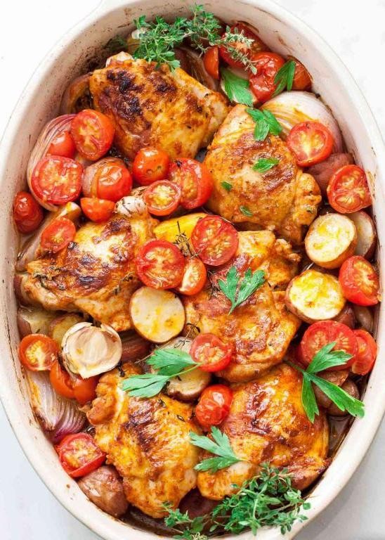 One Pot Paprika Chicken Thighs with Potatoes