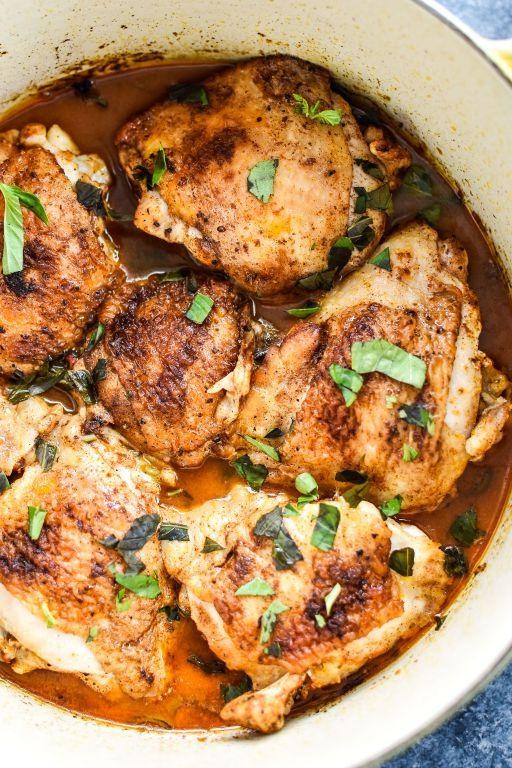 One Pot Thai Basil Chicken Thighs