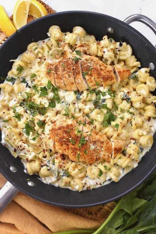 One-Pan Chicken Artichoke Pasta