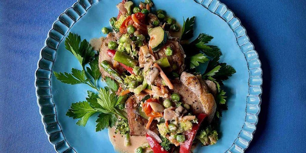 One-Pan Cream of Chicken and Vegetables