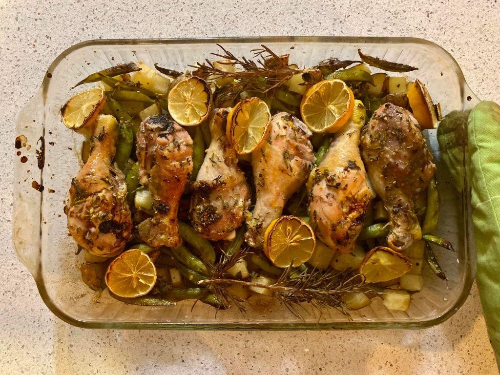 One-Pan Rosemary Sage Chicken Thighs
