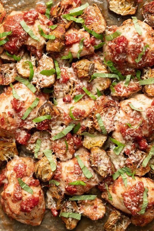 One-Pan Spanish Chicken Thighs with Tomatoes and Artichokes