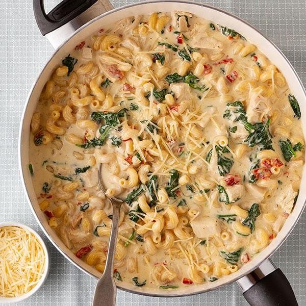 One-Pot Creamy Tuscan Chicken Pasta