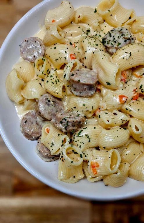 One-Pot Garlic Sausage Alfredo