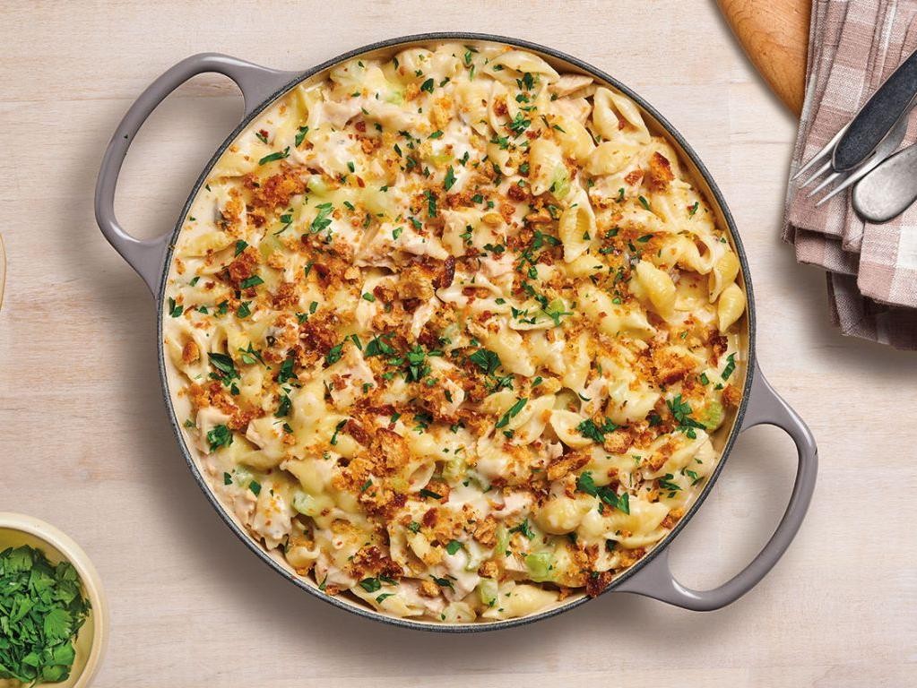 One-Pot Tuna Noodle Skillet with Mushrooms