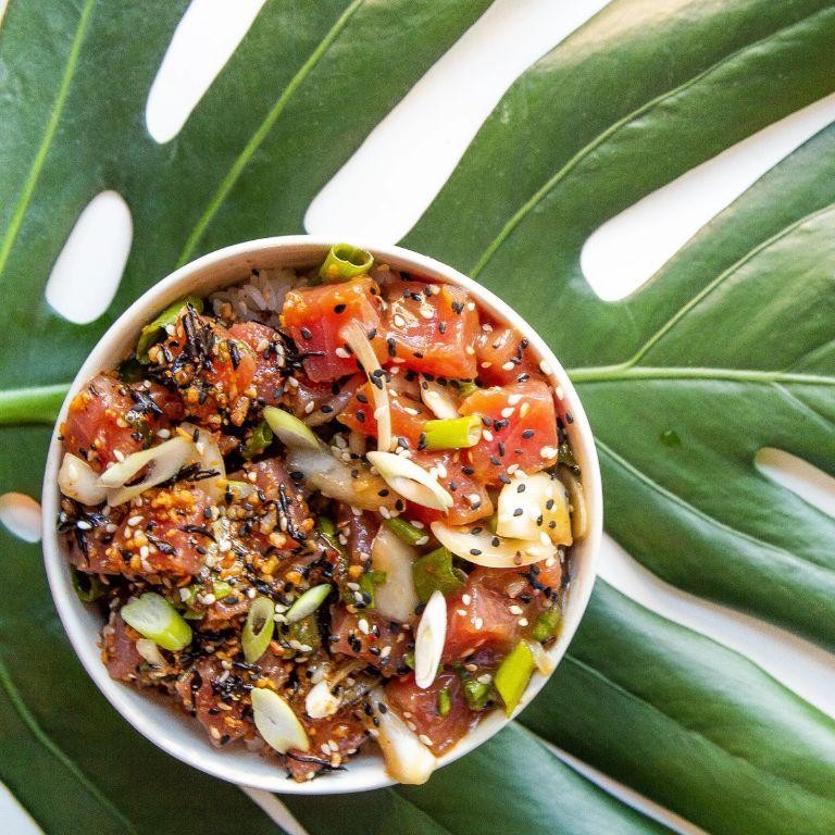 Ono Poke Bowl with Sesame and Scallions