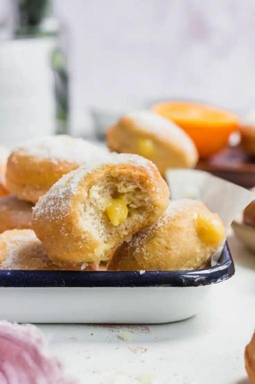 Orange Curd Glazed Doughnuts