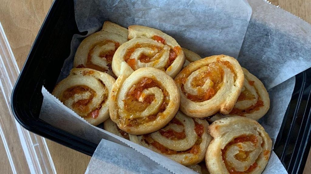 Orange Marmalade Puff Pastry Pinwheels