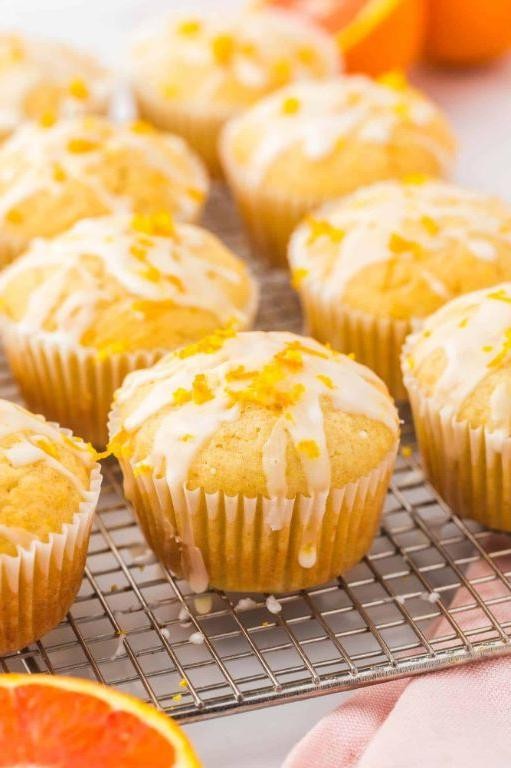 Orange Pulp Muffins with Honey Drizzle
