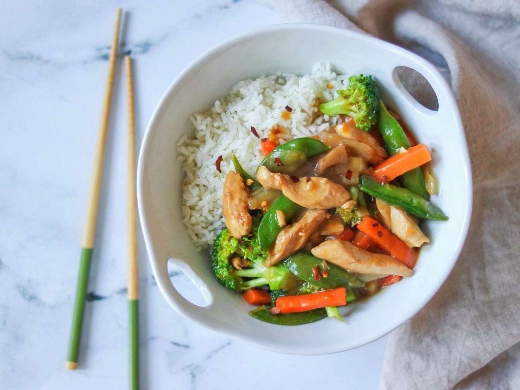 Orange Zested Cabbage Chicken Stir Fry