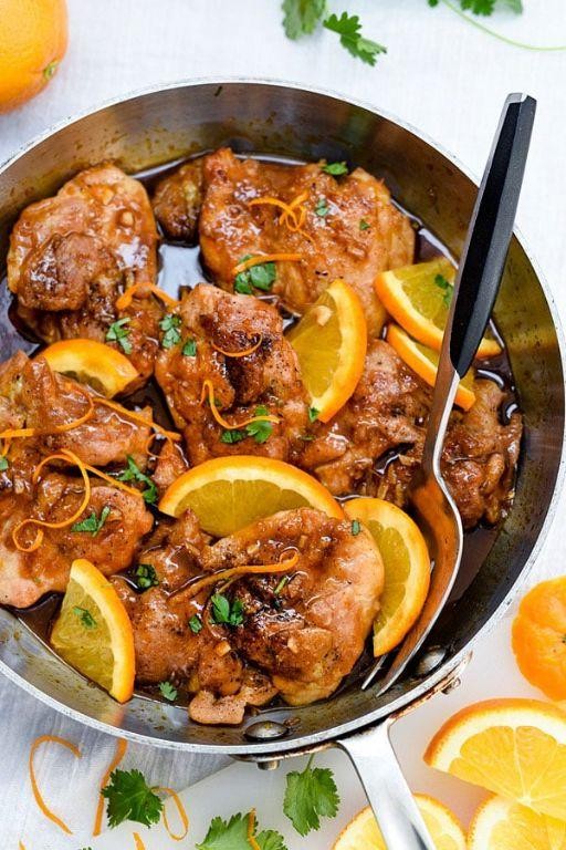 Orange and Ginger Glazed Chicken Thighs