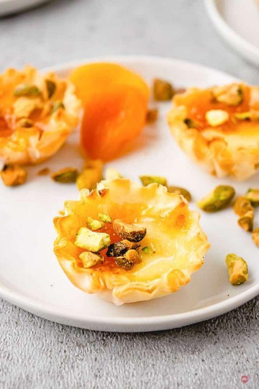 Orange and Pistachio Filo Cups