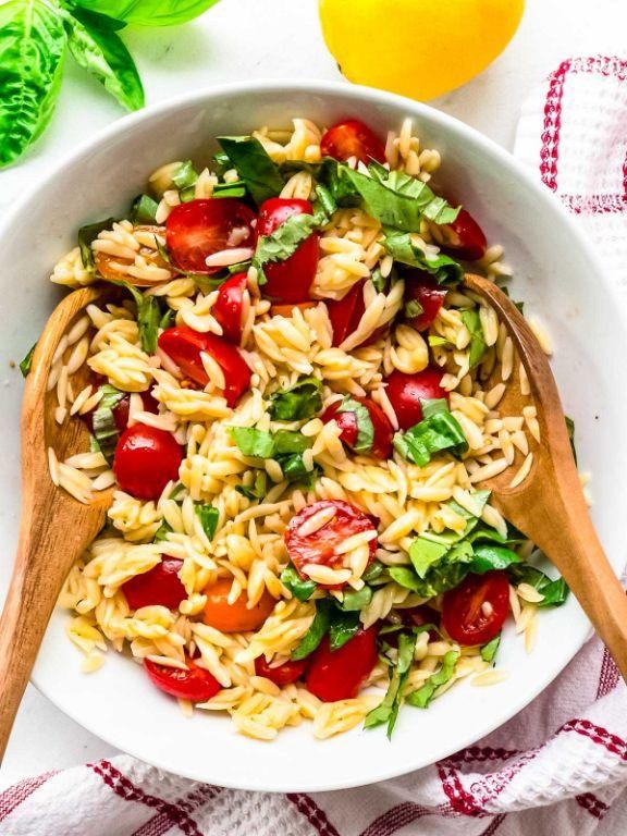 Orzo Pasta Salad with Fresh Cherry Tomatoes