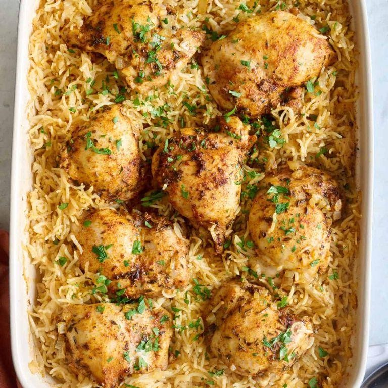 Oven-Baked Chicken and Rice