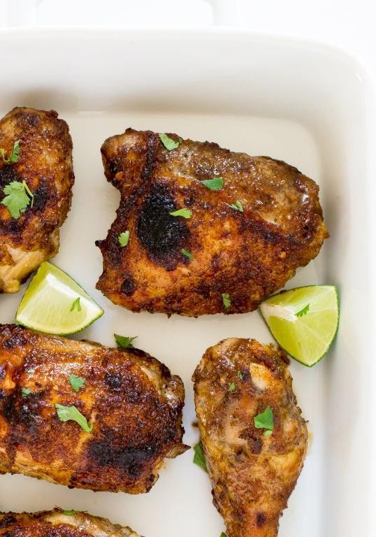 Oven-Baked Crispy Jerk Chicken Thighs
