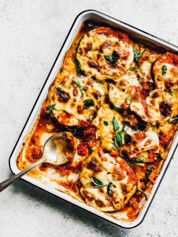Oven-Baked Eggplant Parmesan with Marinara Sauce